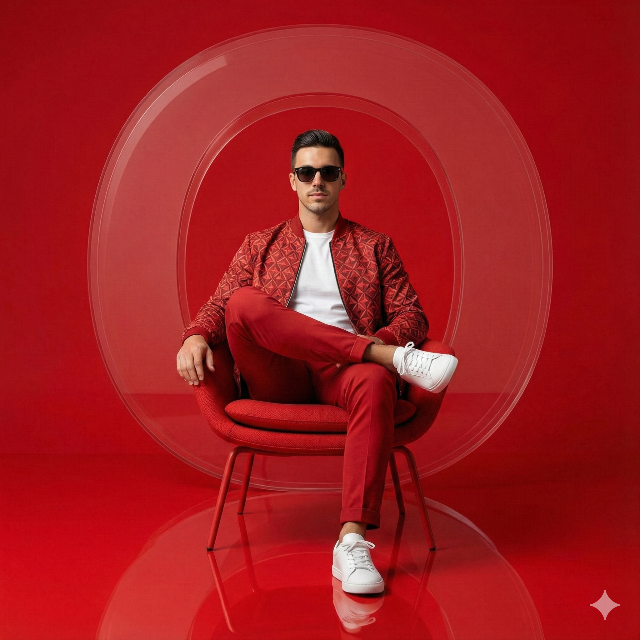 The Red Geometric Room