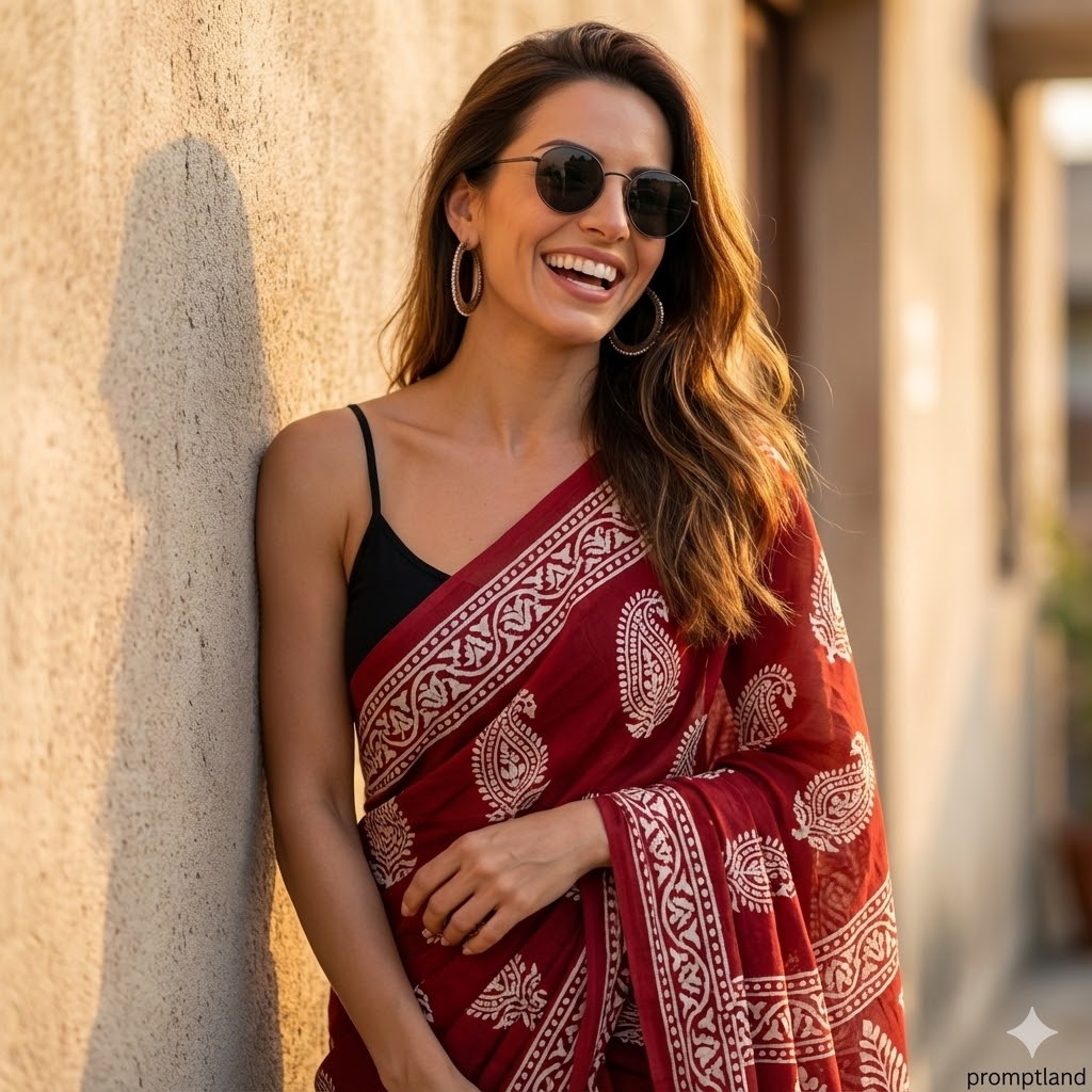 Ultra-Realistic Saree Portrait Prompt