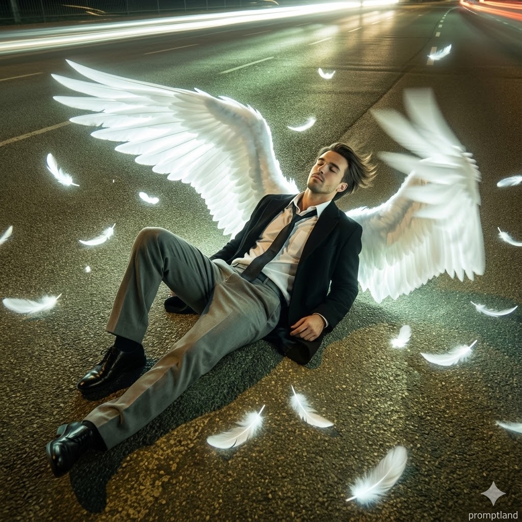 Angelic Dreamlike Street Scene