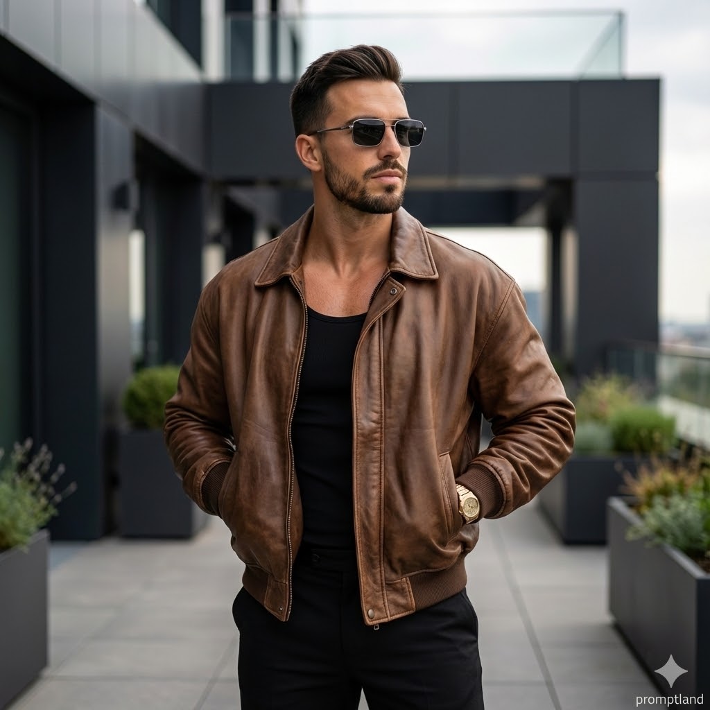 Cinematic Leather Jacket Portrait