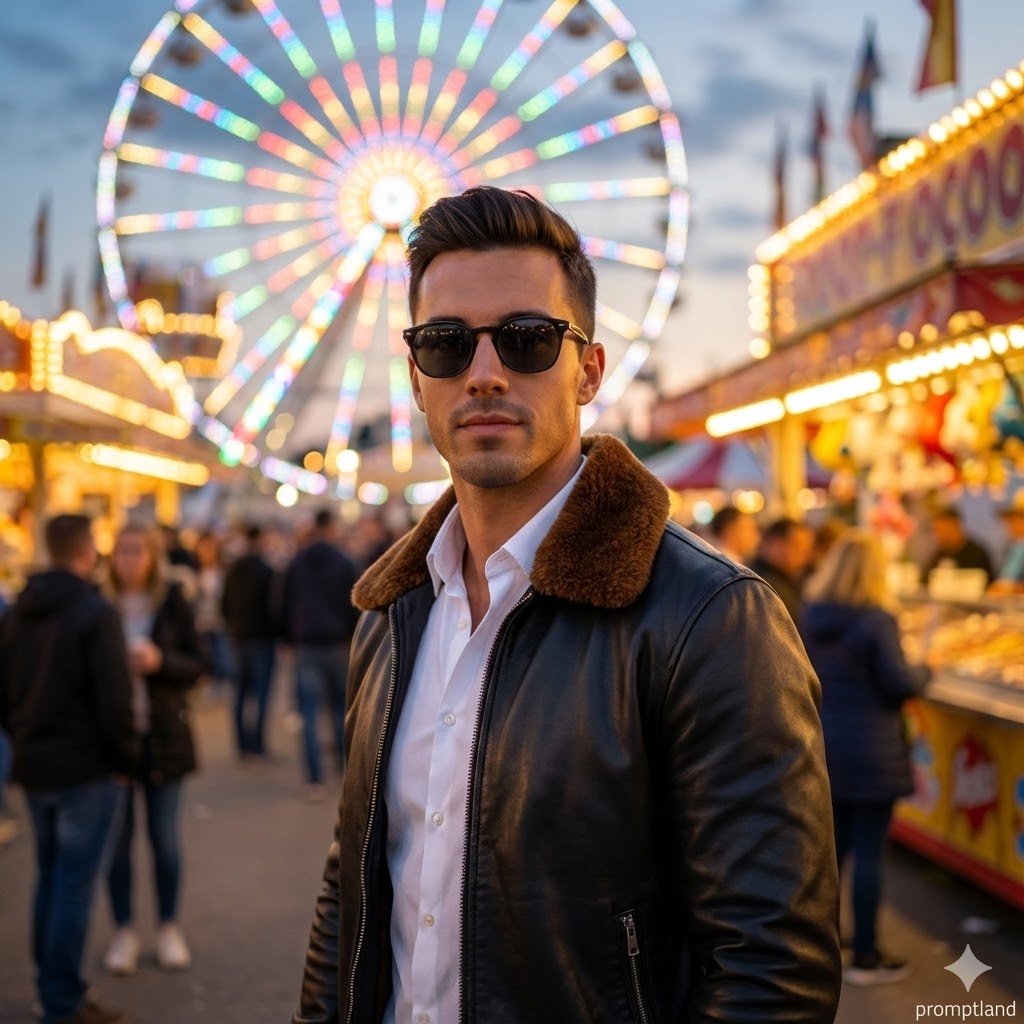 Evening Fairground Leather Look