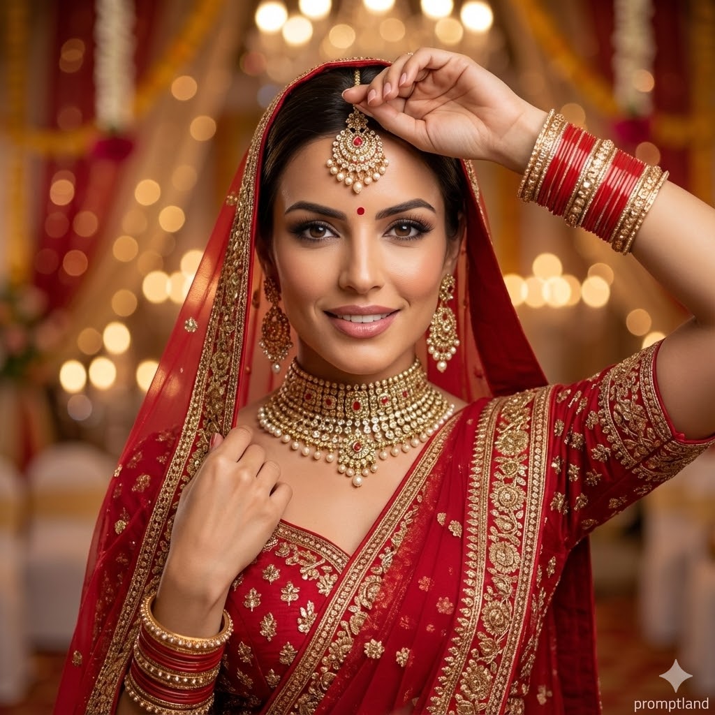 Indian Bride Elegant Close-Up