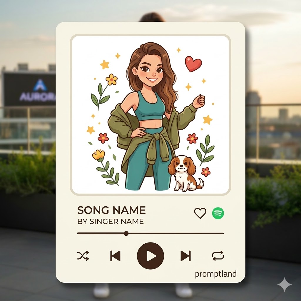 Spotify Music Card Illustration