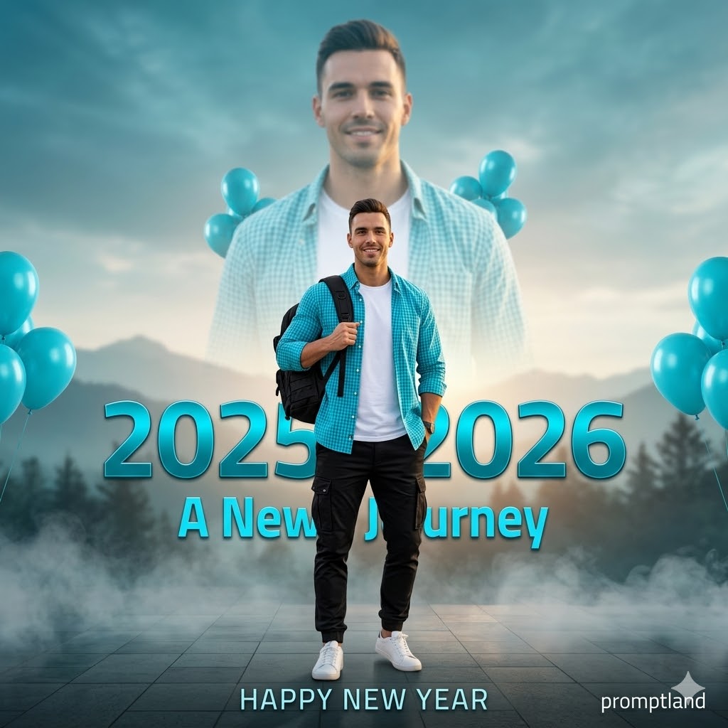 Cinematic New Year 2026 Double Exposure