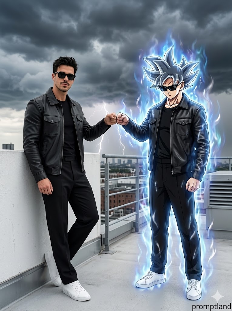 Rooftop Fist-Bump with Goku